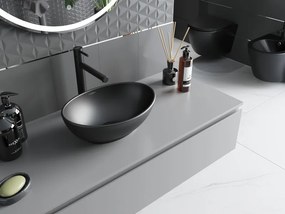 Mexen Elza, umývadlo na dosku 40x34 cm, čierna matná, 21014085