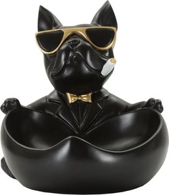 Dekoratívna soška Dog Ball čierna