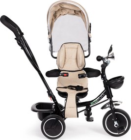 Trojkolka s otočnou strieškou sedadla béžová ECOTOYS