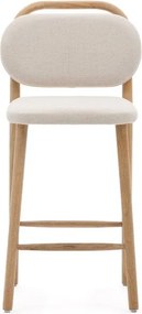 Béžová barová stolička (výška sedadla 66 cm) Helda – Kave Home