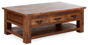 furniture-nabytek.cz - Masívny konferenčný stolík Rustic I z palisandru, lakovaný, hnedý – 120×70×45 cm