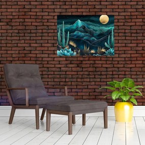 Obraz - Tyrkysová noc (70x50 cm)