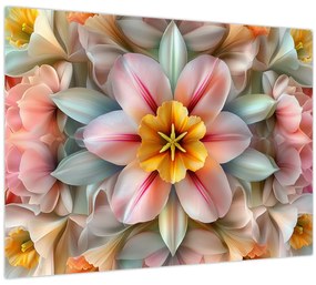 Obraz - Kaleidoskopický kvet (70x50 cm)