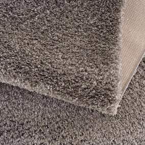 Dekorstudio Jednofarebný okrúhly koberec PULPY sivý Priemer koberca: 200cm