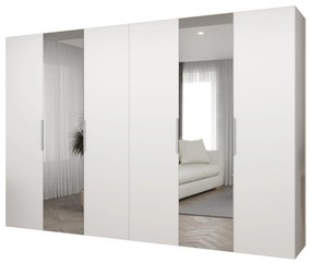 Šatníková skriňa 300 cm Mirabella 2 (biela + kašmír). Akcia -20%. Vlastná spoľahlivá doprava až k Vám domov. 1126438