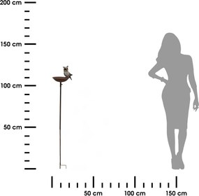 Kŕmidlo pre vtáky OWL 124,5 cm hnedé