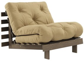 Kreslo v béžovohorčicovej farbe Roots – Karup Design