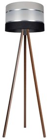 Stojacia lampa CORAL 1xE27/60W/230V hnedá/čierna/šedá/chróm