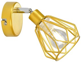 Tempo Kondela Nástenná lampa, zlatá/kov, OKIRA TYP 2