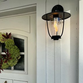 Moderné vonkajšie nástenné svietidlo čierne - Khana