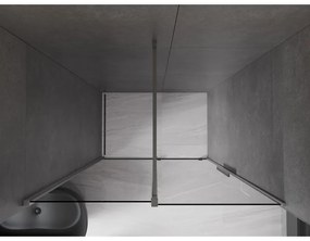 Mexen Velar, posuvné sprchové dvere do otvoru 130 cm, 8mm šedé sklo, grafit brúsený, 871-130-000-41-66