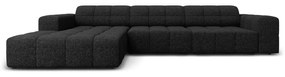 Antracitová rohová pohovka (ľavý roh) Chicago – Cosmopolitan Design