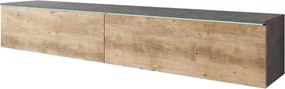 TV skrinka LED matera/gaštan Lowboard D180