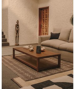 Konferenčný stolík z tíkového dreva v prírodnej farbe 70x150 cm Sashi – Kave Home