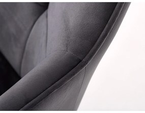 Sivé čalúnené jedálenské kreslá v súprave s podrúčkami 2 ks Nolan Square – Unique Furniture