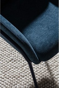 Modré čalúnené jedálenské kreslá v súprave 2 ks Aslin – MOME