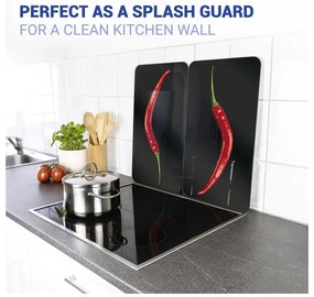 Sada 2 sklenených krytov na sporák Wenko Peperoni