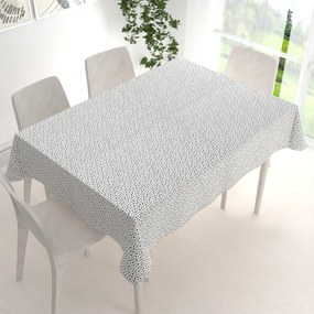 Biante Bavlnený obdĺžnikový obrus Sandra SA-310 Čierne hviezdičky na bielom 50x100 cm