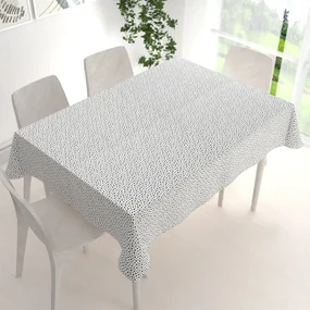Biante Bavlnený obdĺžnikový obrus Sandra SA-310 Čierne hviezdičky na bielom 140x180 cm