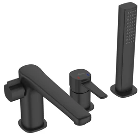 Invena Trend, 3-otvorová vaňová batéria, čierna matná, INV-BW-02-S04-V