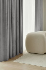 Velúrový záves SOFT VELVET sivý Rozmer: 140x300 cm