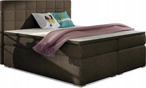 Manželská posteľ Boxspring 180 cm Abbie (hnedá) (s matracmi)