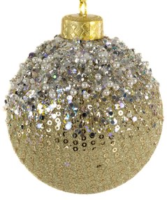 VIANOČNÁ BANKA NA STROMČEK SADA 4 KS (FI) 10 CM VZOROVANÁ