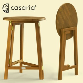 InternetovaZahrada Barový skladací stôl Ø80 cm - agát