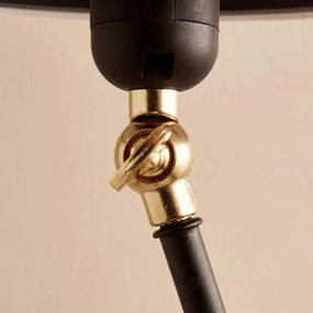 Stojacia lampa AYD 1xE27/40W/230V čierna/hnedá