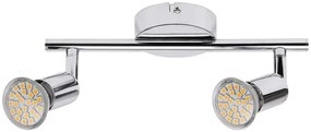 Rabalux LED prisadené bodové svietidlo Norton 2x3W | GU10 | 440lm | 3000K - chróm