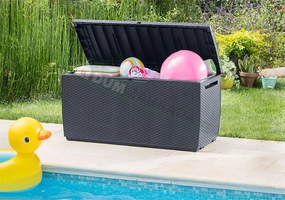 Keter Capri Ratan Anthracite - záhradný úložný box 305 L