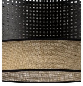 Prisadený luster BORHO 1xE27/60W/230V čierna/juta