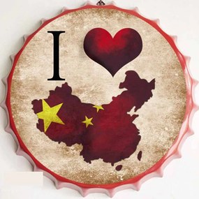 Ceduľa vrchnák I love China