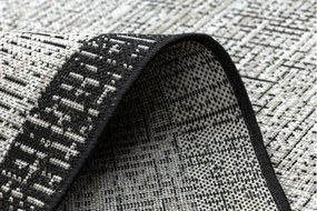 Koberec SIZAL FLOORLUX 20401 Ramka strieborný / čierny