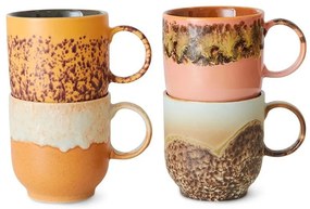 Béžovo-hnedý hrnček Coffee 70s Shell - 10 * 7 * 8cm / 250 ml