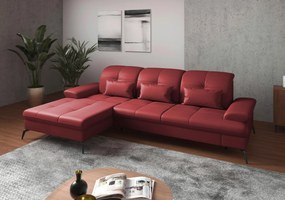 XXXLutz ROHOVÁ SEDAČKA, textil, koža, červená Sit & More - Sedačky - 000144011758