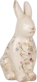 Keramická dekorácia králik s kvietkami Floral Cartoon L - 16*12*28 cm