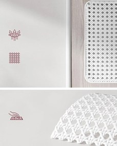 5-poschodová rohová polica, polica na knihy s polyratanovými stranami, svetlá béžová