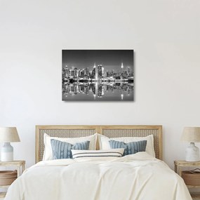 Sklenený obraz - New York, čiernobiely (70x50 cm)