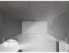 Mexen Velar L Duo, posuvné sprchové dvere do otvoru 180 cm, 8mm číre sklo, brúsená oceľ, 871-180-003-02-97