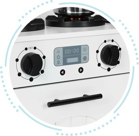 Drevená detská kuchynka ECOTOYS s rúrou a mikrovlnkou