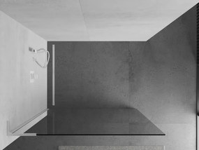 Mexen Kioto L, sprchová zástena Walk-In 80 x 200 cm, 8mm číre sklo, biely profil, 800-080-103-20-00