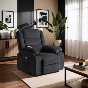 Masážne kreslo AMADEO čierne