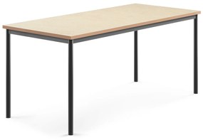 Stôl SONITUS, 1800x800x760 mm, linoleum - béžová, antracit