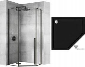 Rea Diamond, sprchovací kút 90x90x200 cm + biela sprchová vanička, KPL-05622