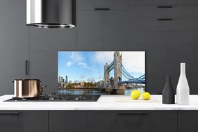 Sklenený obklad Do kuchyne Most londýn architektúra 140x70 cm