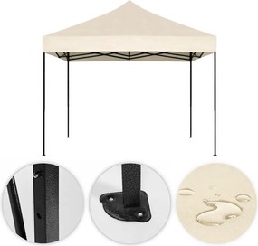 MultiGarden Záhradný samorozkladací stan s baldachýnom 3x3m - béžová MultiGarden