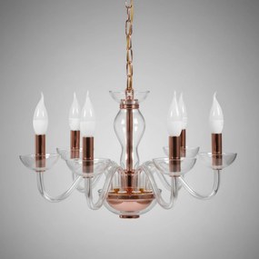 Toolight Toolight, stropná lampa na zavesenie 6xE14 APP1081-6CP, ružové zlato, OSW-00681