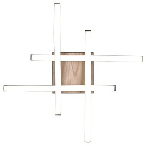 Čierno-hnedé LED stropné svietidlo 46x46 cm Route – Trio