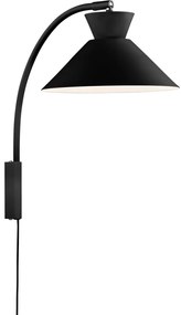 Nordlux - Nástenná lampa DIAL 1xE27/40W/230V čierna